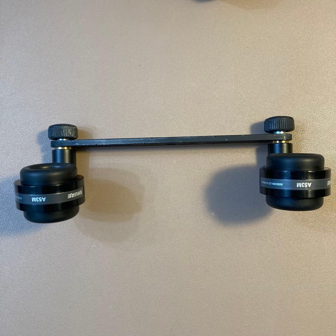 SHURE A53M 2個セット＋K&Mステレオバー