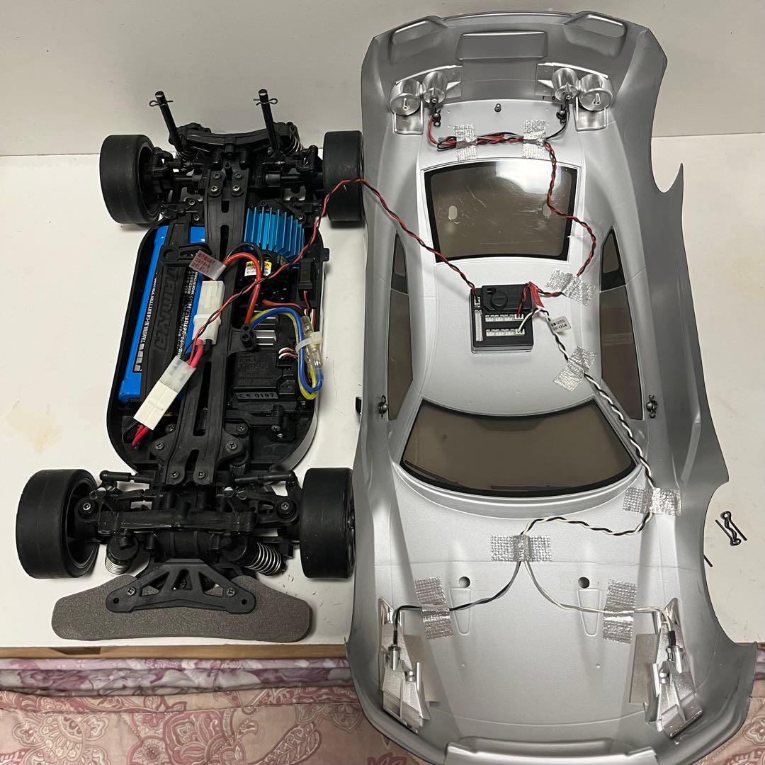 タミヤ　TT01 NISSAN GT-R ボディ　2.4G ライトユニット付き