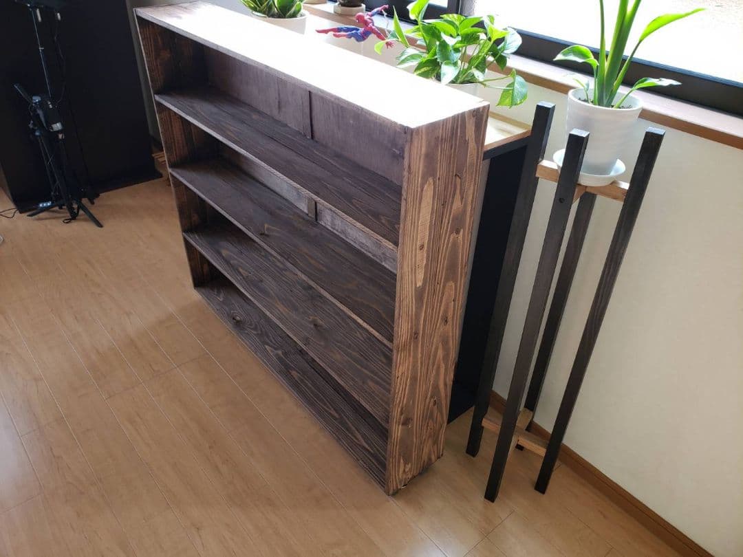 新生活を彩る/古材風/本棚/マガジンラック