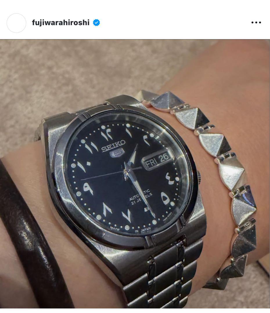 本日限定価格　未使用SEIKO 5 アラビック文字盤　藤原ヒロシsnk063j5