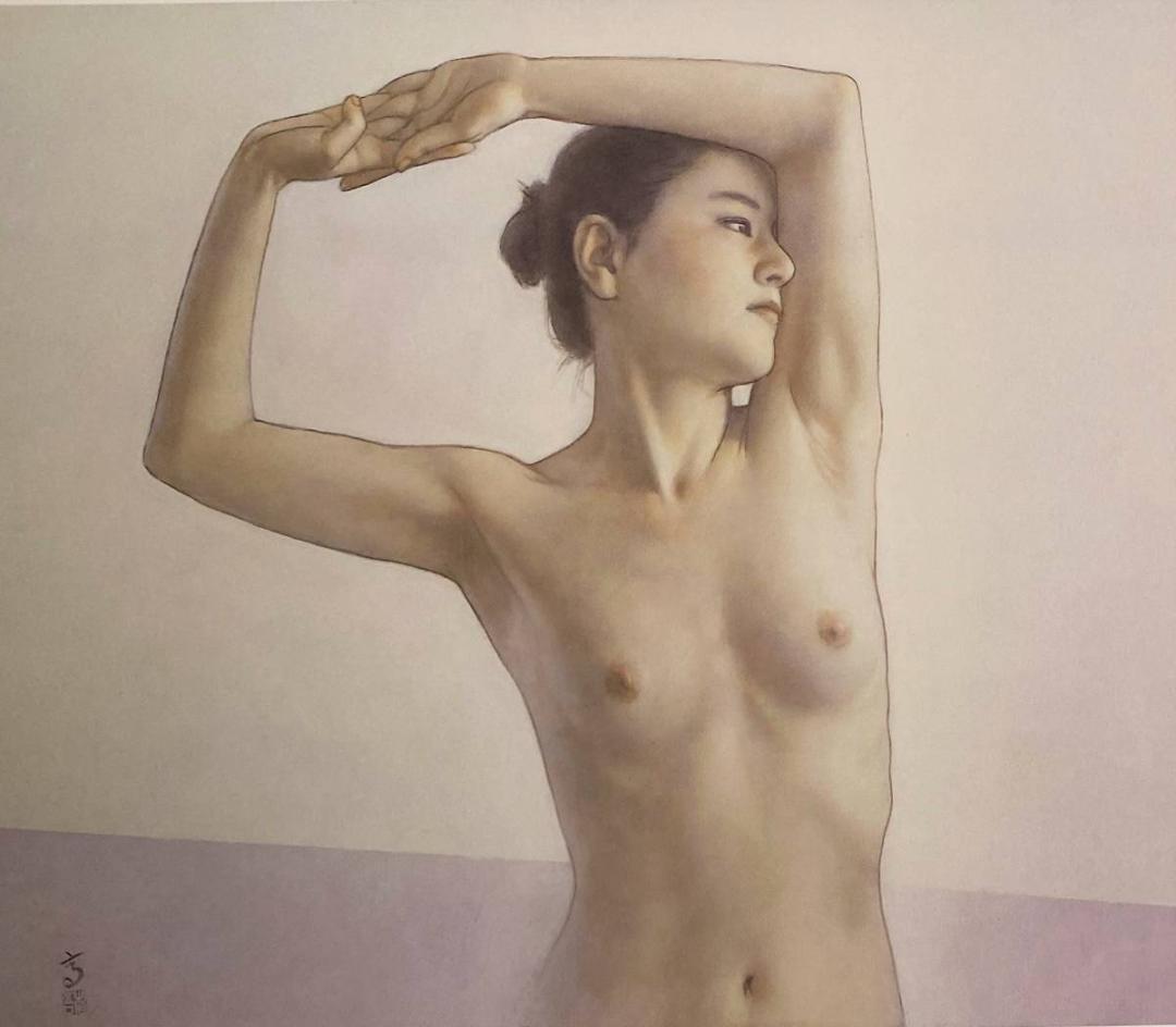 高塚省吾、【白南風】、希少な額装用画集画、新品高級額 額装付、状態良好