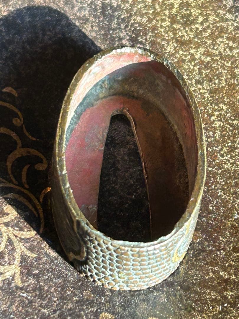 刀装具　波模様　武具　日本刀　骨董　アンティーク　コレクション