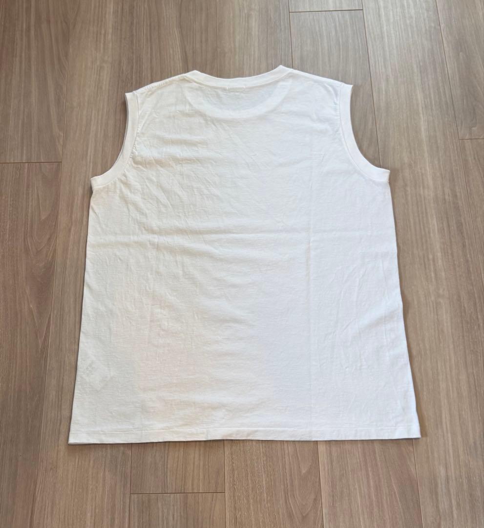 COMOLI コットンジャージ ノースリーブ 2 ホワイト 25SS