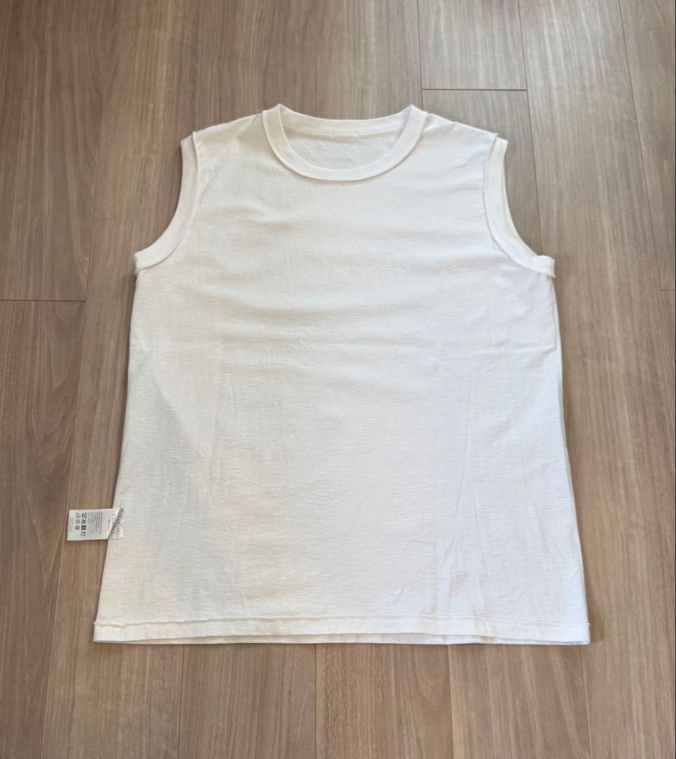 COMOLI コットンジャージ ノースリーブ 2 ホワイト 25SS