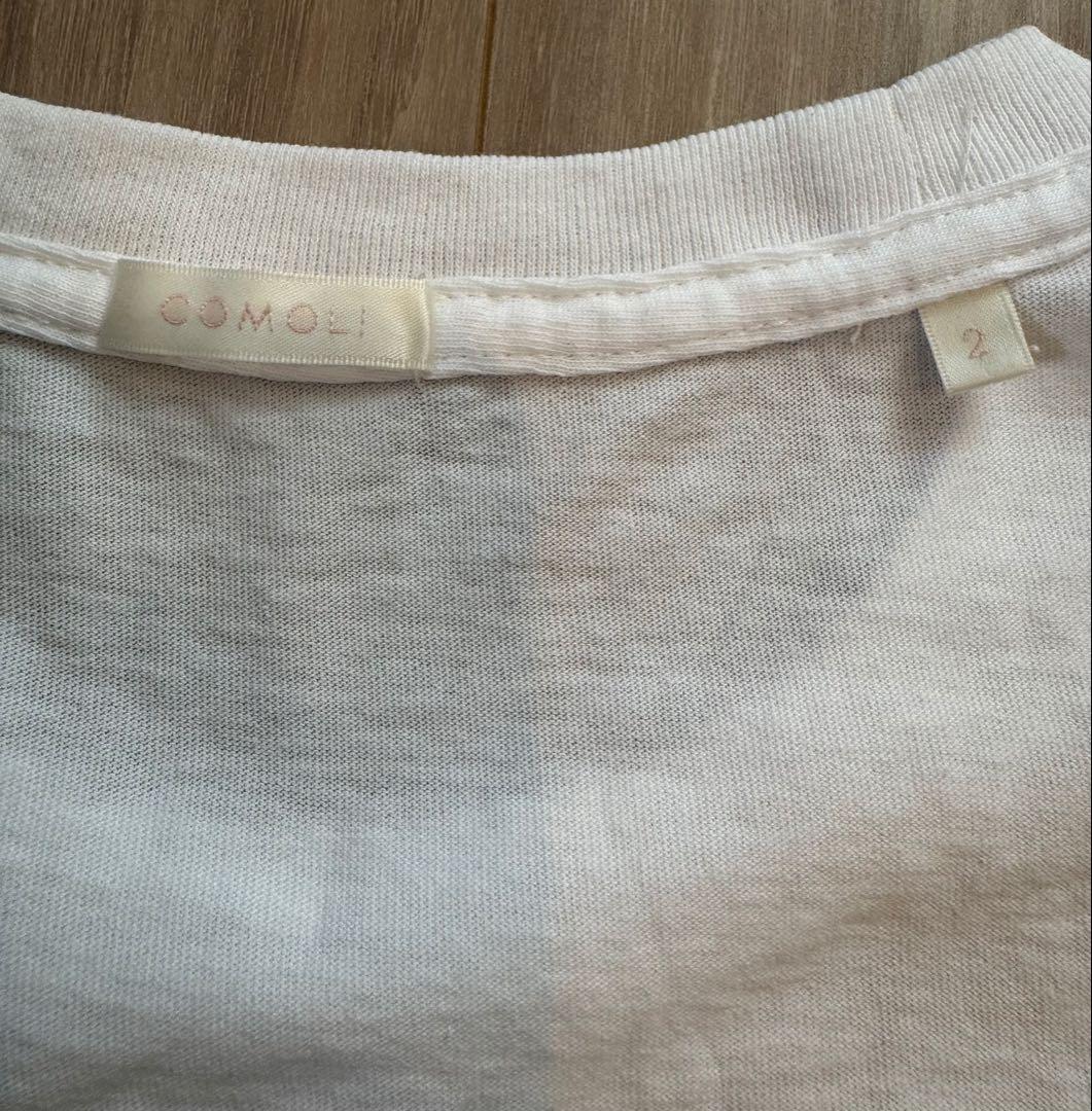 COMOLI コットンジャージ ノースリーブ 2 ホワイト 25SS