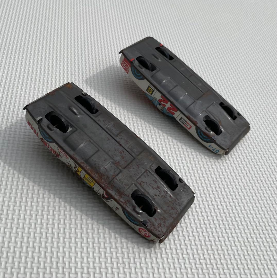 【昭和レトロ】ブリキの車 13cm（2台）