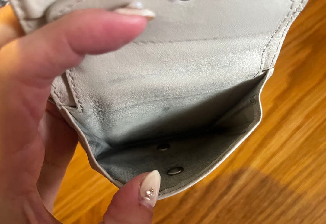 Maison Margiela 二つ折り財布 グレージュ 羊革