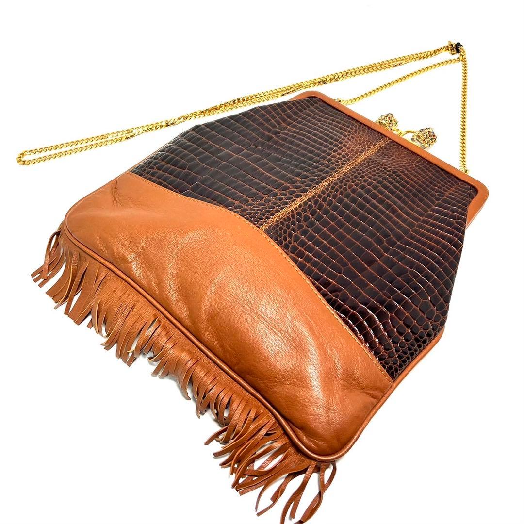 【美品】SANTANGELO ALDO /クロコダイル/ショルダーバッグ