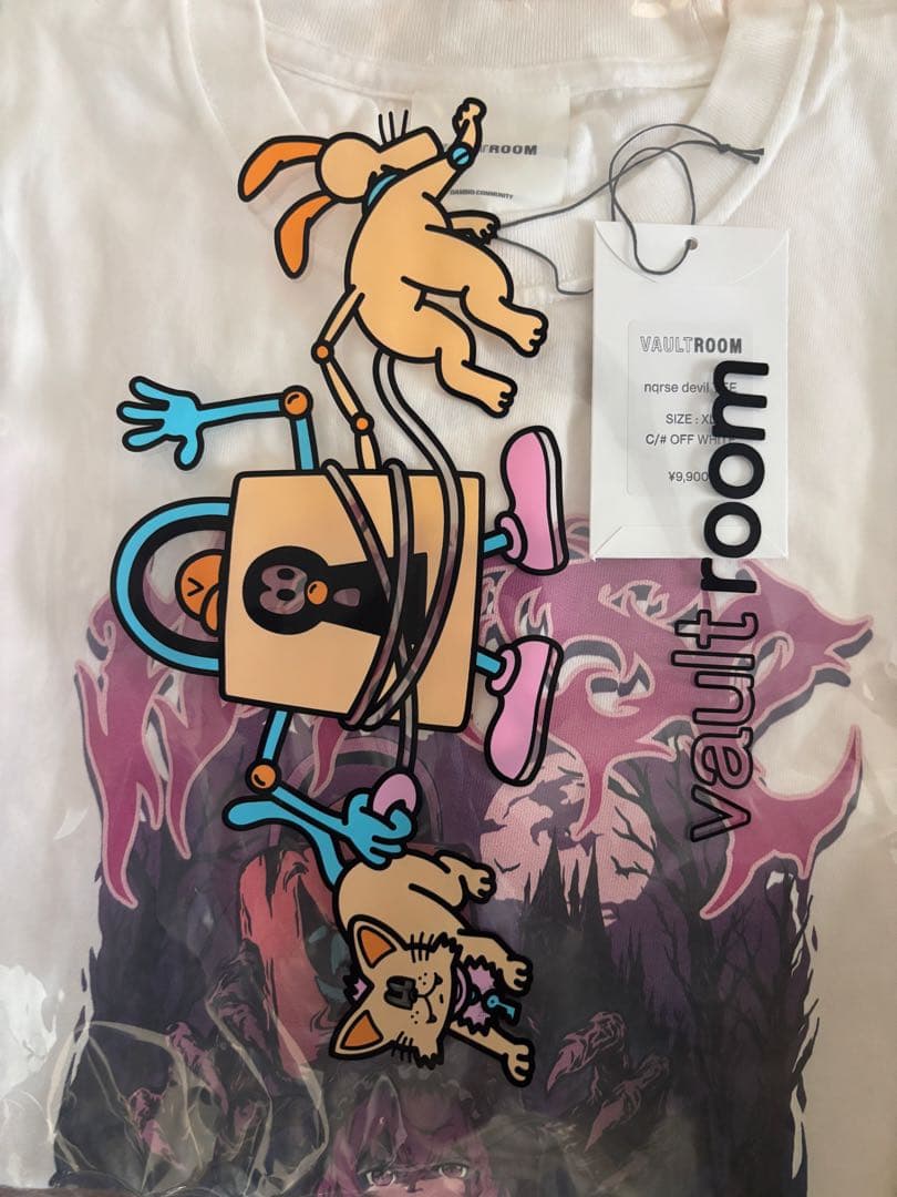 VAULTROOM nqrse devil tee XL オフホワイト