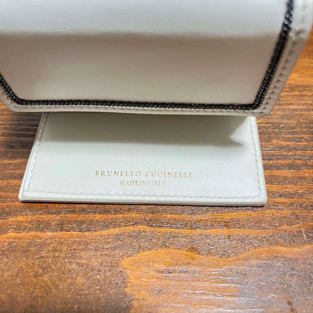 桃*郎様 BRUNELLO CUCINELLI 三つ折り財布 ホワイト