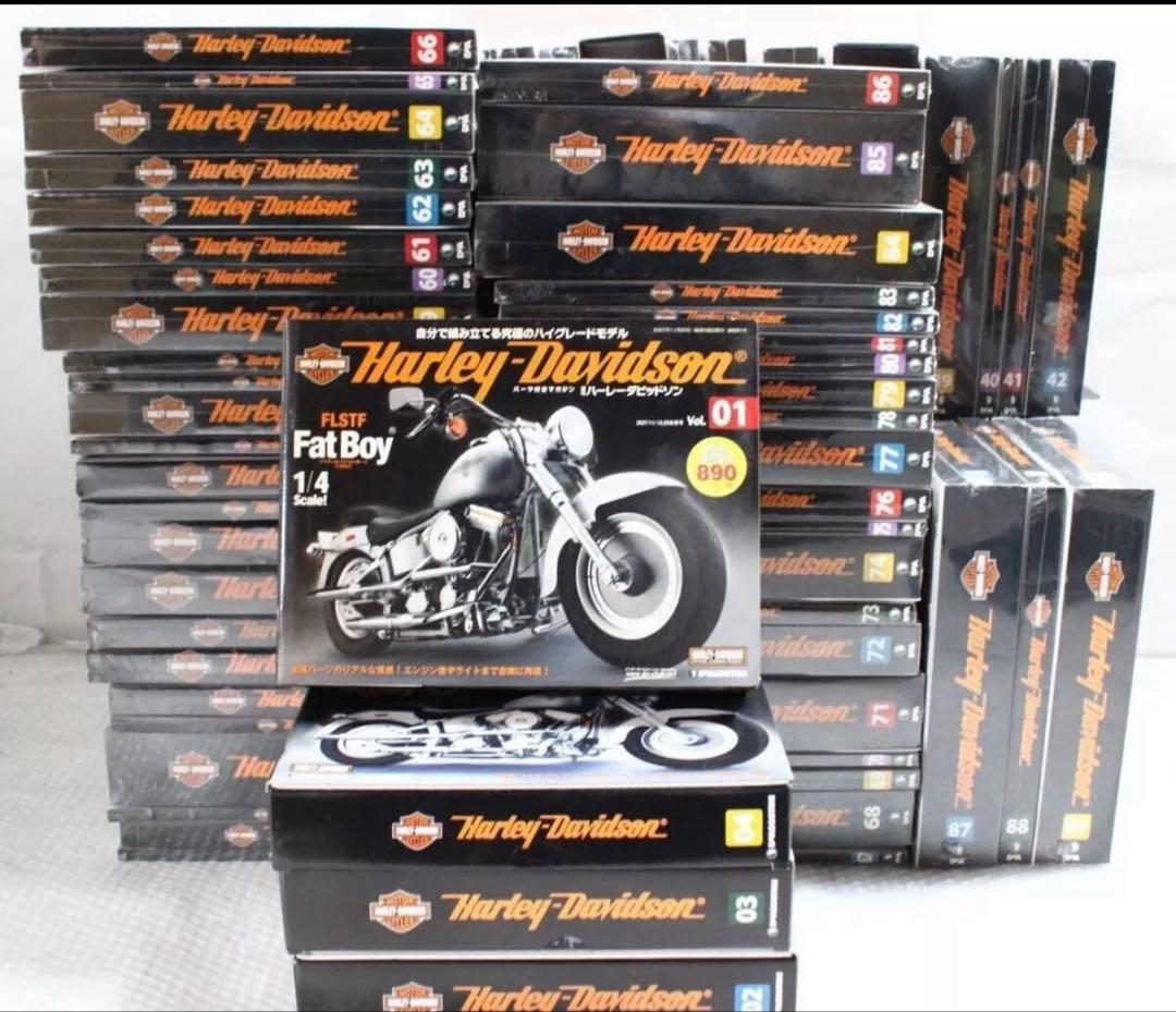 ディアゴスティーニ 1/4ハーレーダビットソン Fat Boy 1-89 全巻