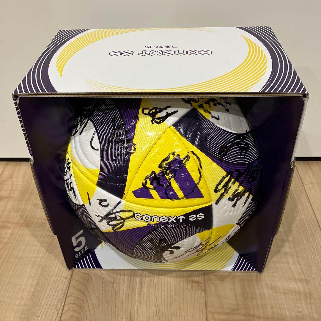 adidas CONEXT 25 サッカーボール 公式球　松本山雅FC サイン