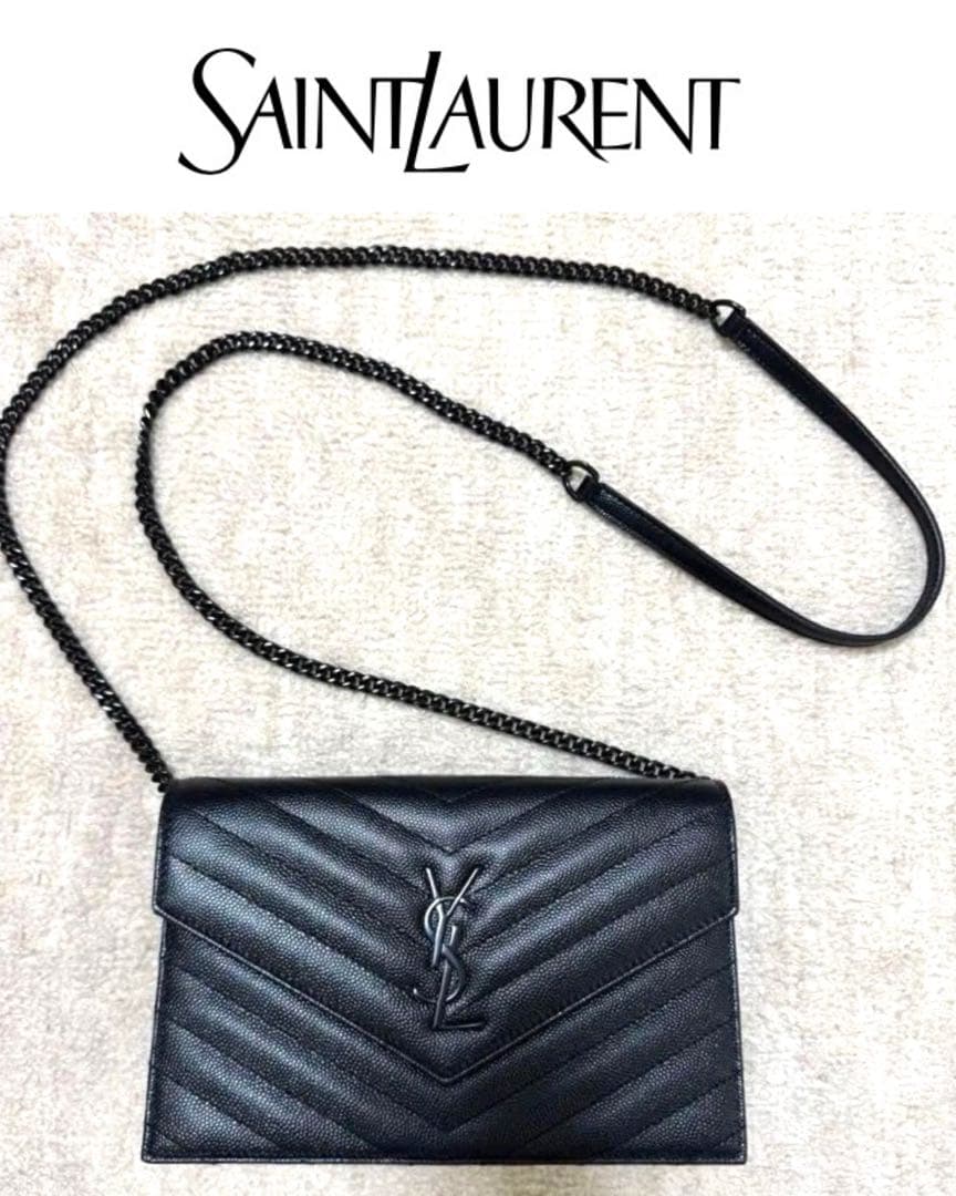 【超美品】SAINT LAURENT ブラック ショルダーバッグ