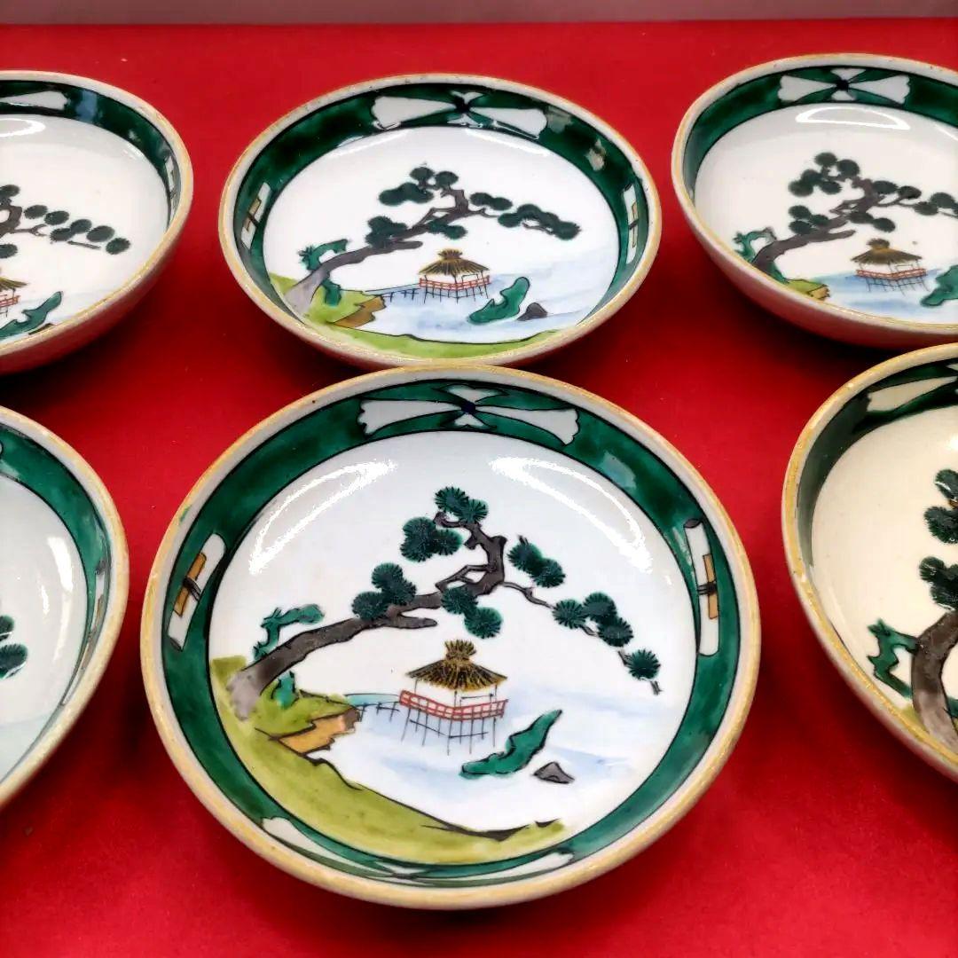 九谷焼　古九谷　色絵　豆皿　小皿　なます皿　6客セット