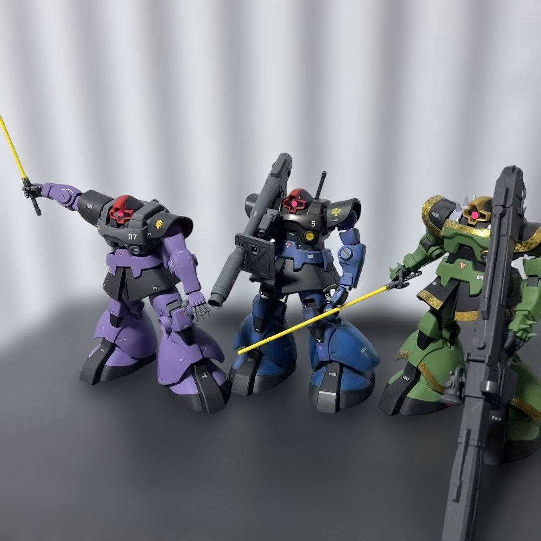 【MG３体セット】リックドム、ドズルザク専用ドム組み立て済みジャンク品