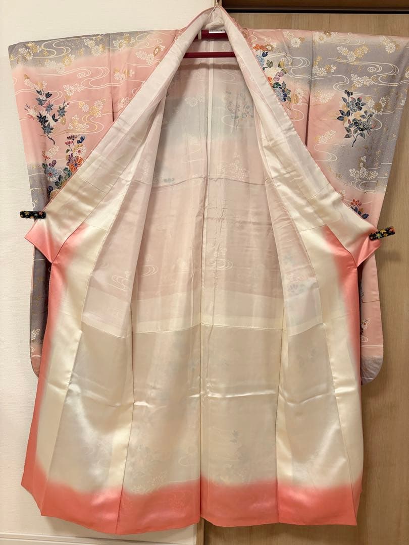 振袖フルセット ピンク グレー 古典柄 金彩 ミントグリーンsMH2512141