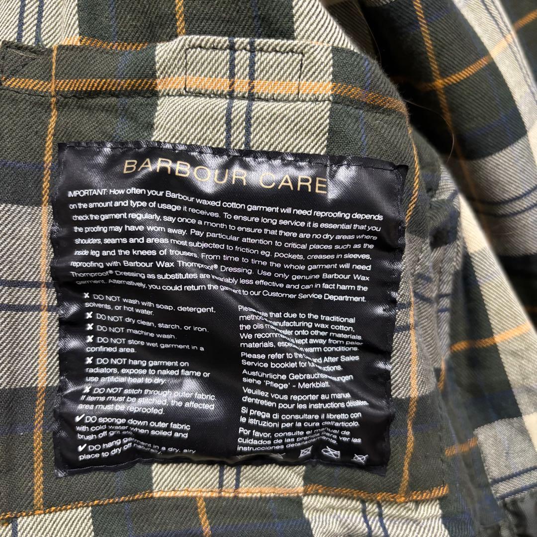 ニ*ー様 美品 Barbour ビデイル 英国 ワックスジャケット グリーン S