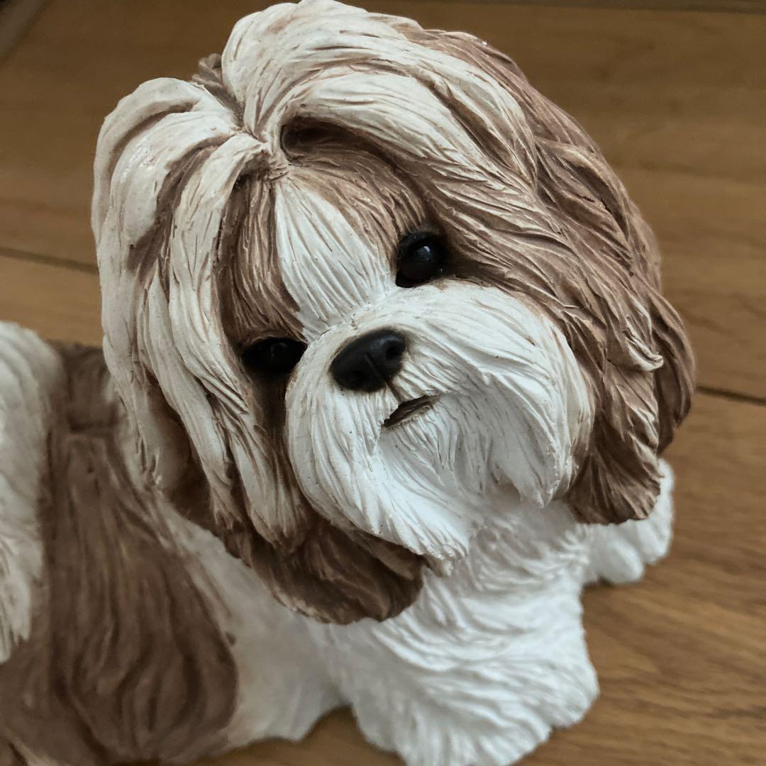 サンディキャスト社製　シー・ズー（ゴールド＆ホワイト）　置物　ヴィンテージ