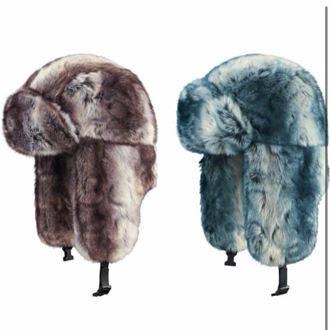 Supreme フライトキャップ ブラウン/ブルー S/M