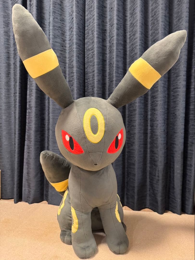 【　希少品　】等身大ブラッキー　おすわり　ポケモンセンター　ぬいぐるみ　受注生産