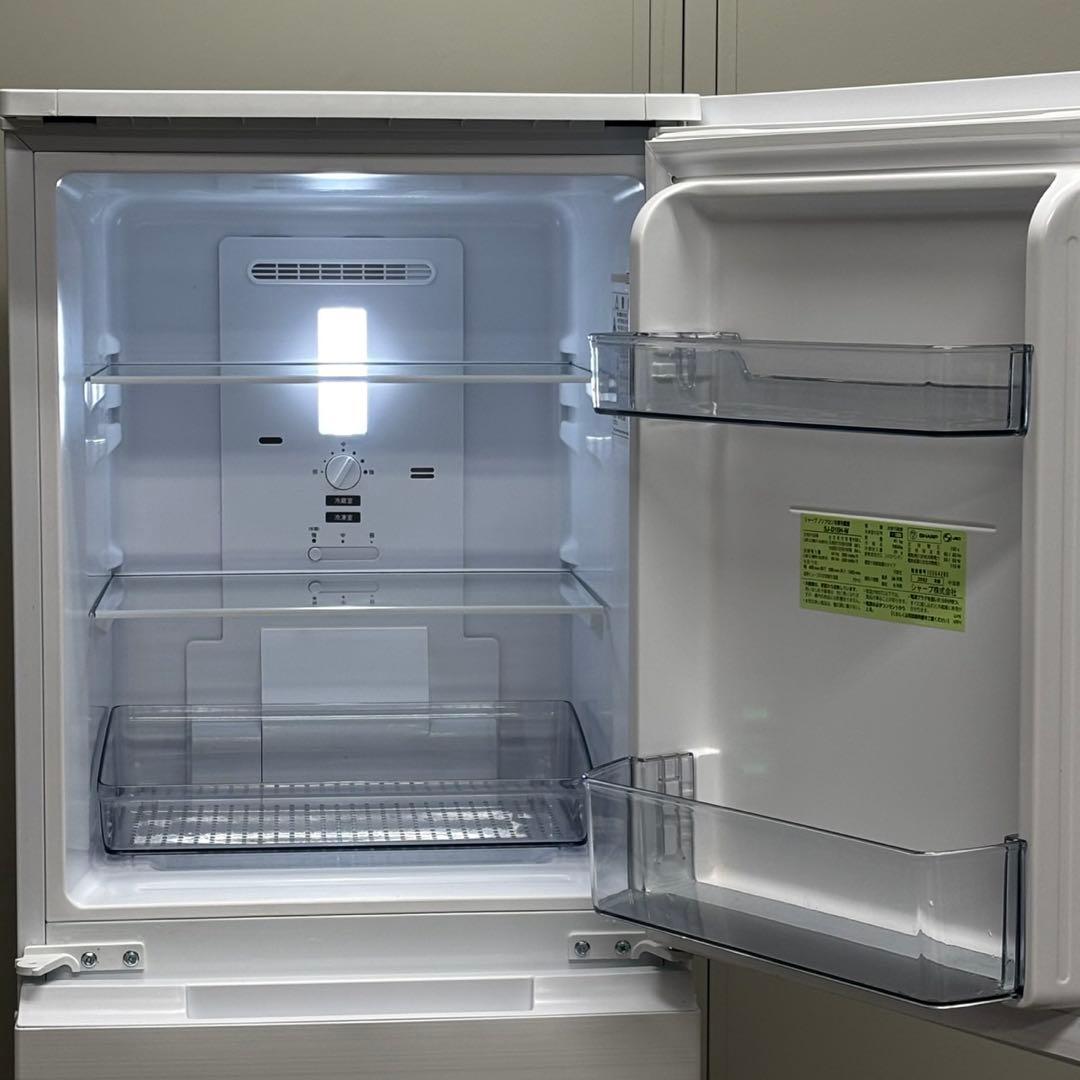 ◯ 送料込！設置対応◎2022SHARP 152L冷凍冷蔵庫 SJ-D15H-W