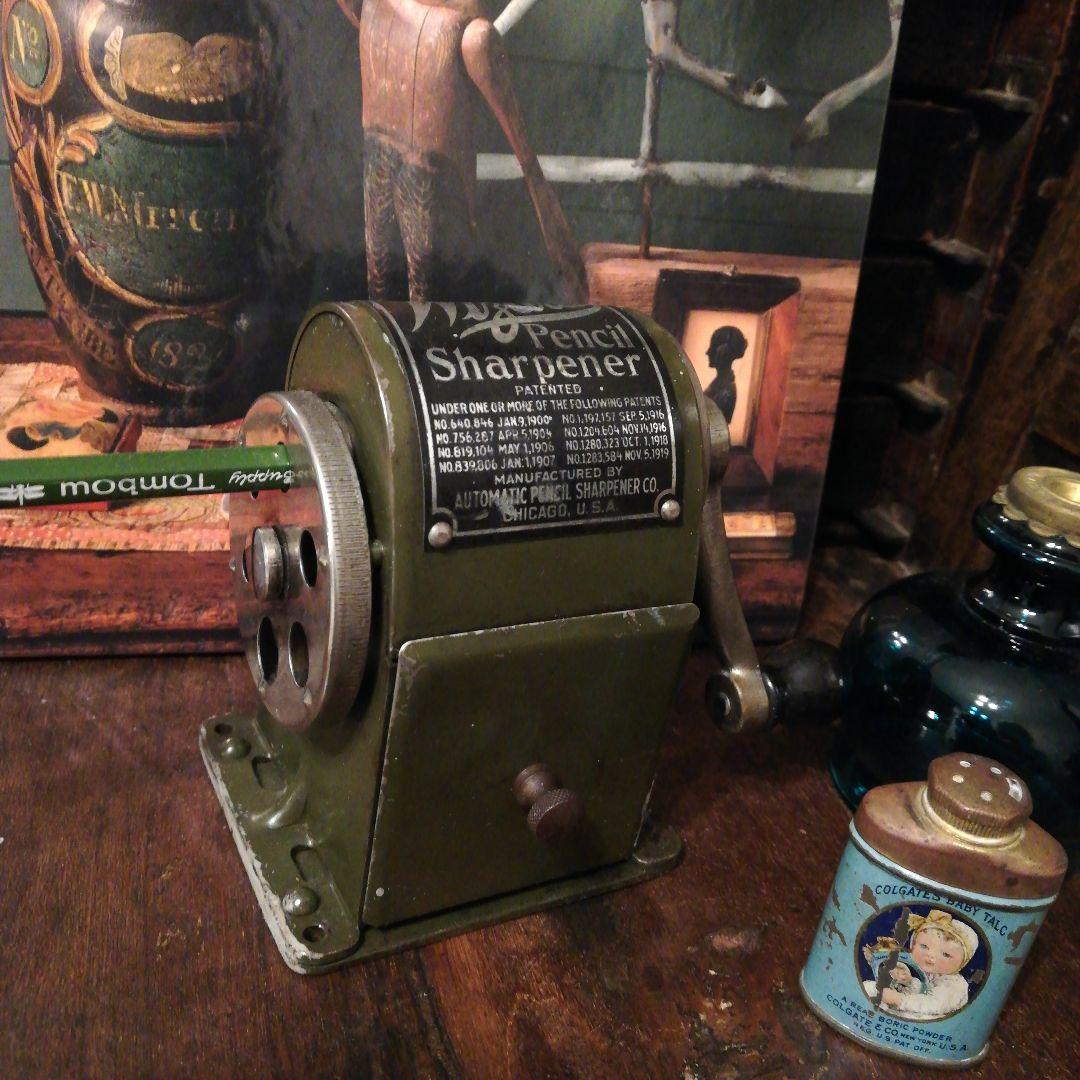 米国シカゴ アンティークWizerdウィザード鉛筆削り☆ステーショナリー文房具