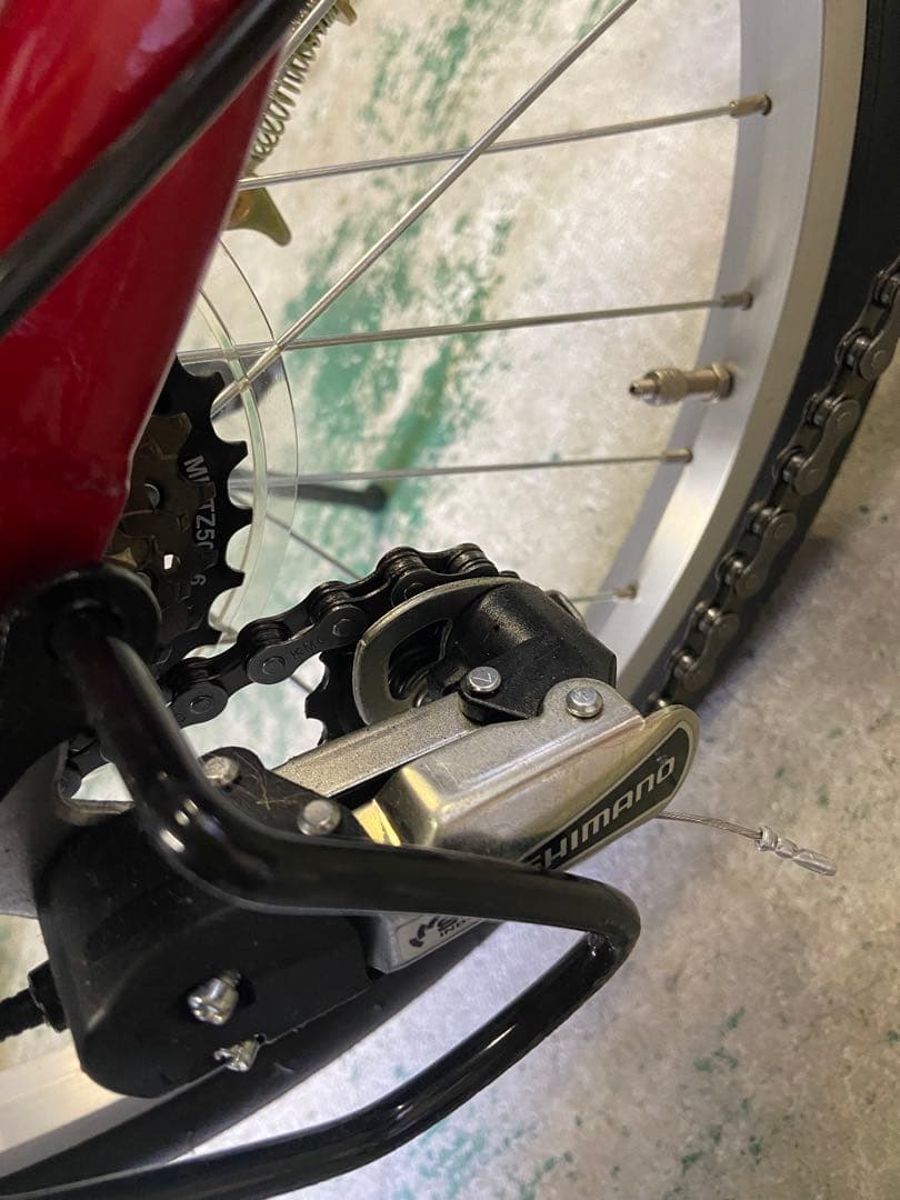 11RT1 折りたたみ自転車 レッド 20インチ 6段変速