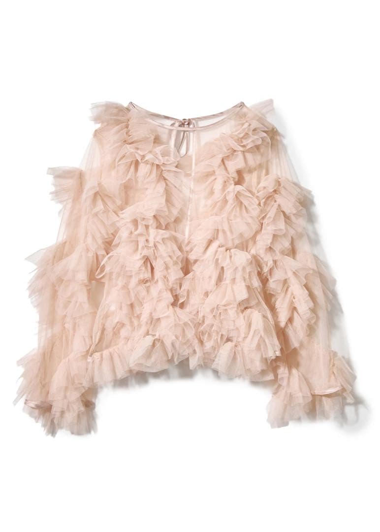 NOTRE emor tulle veil tops ピンク