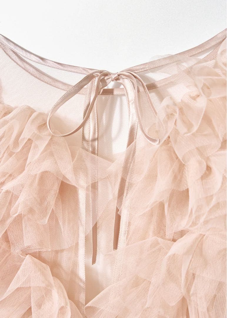 NOTRE emor tulle veil tops ピンク