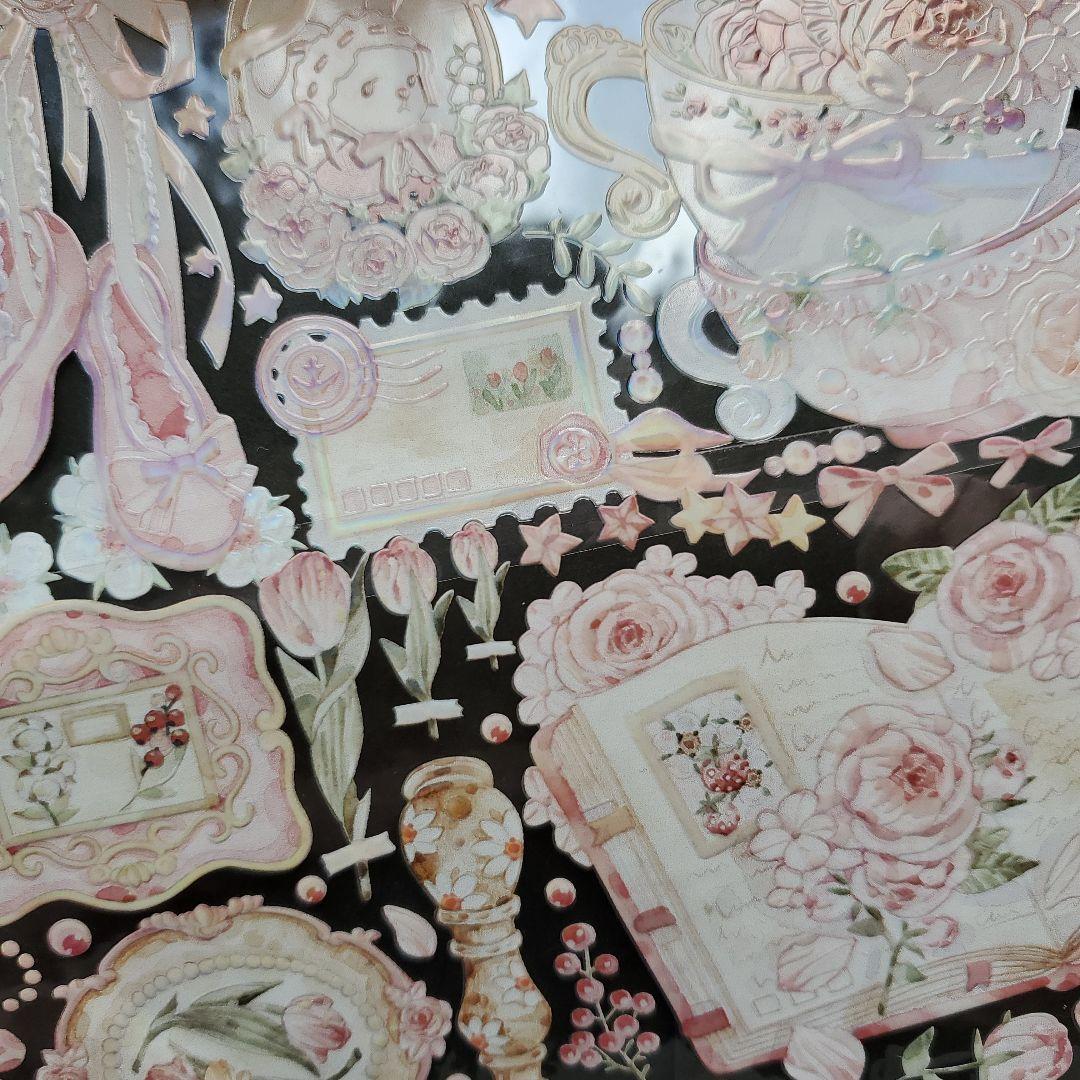 海外 マステ 装飾 少女的野餐 虹光 PET マスキング テープ 切り売り