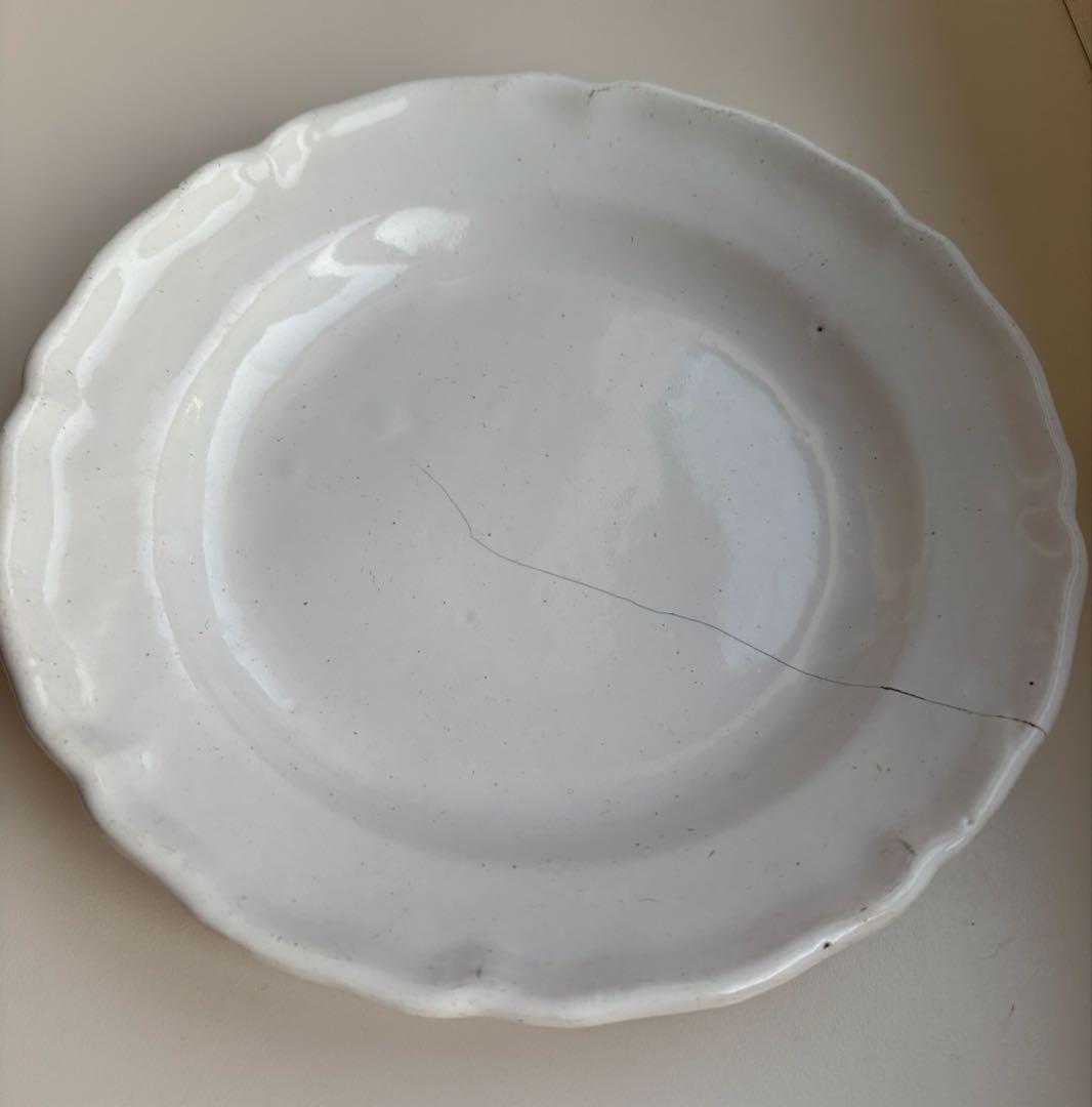 ヴァラージュ アンティークプレート 1877年製 ホワイト