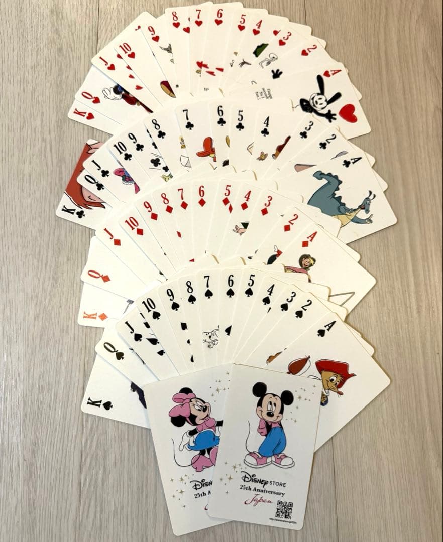 ディズニーストア25周年記念 非売品トランプ コンプリート