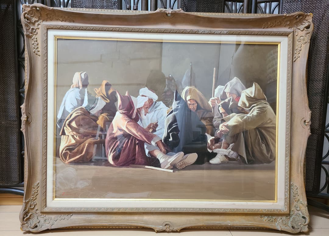 氏家時夫　『ゲームをする男達』　絵画