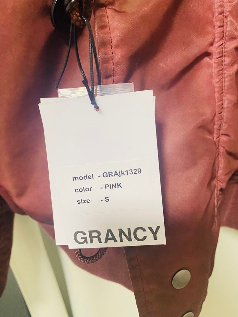 【GRANCY】 ファーポケットデザインフェードN2Bジャケット ピンク　Ｓ