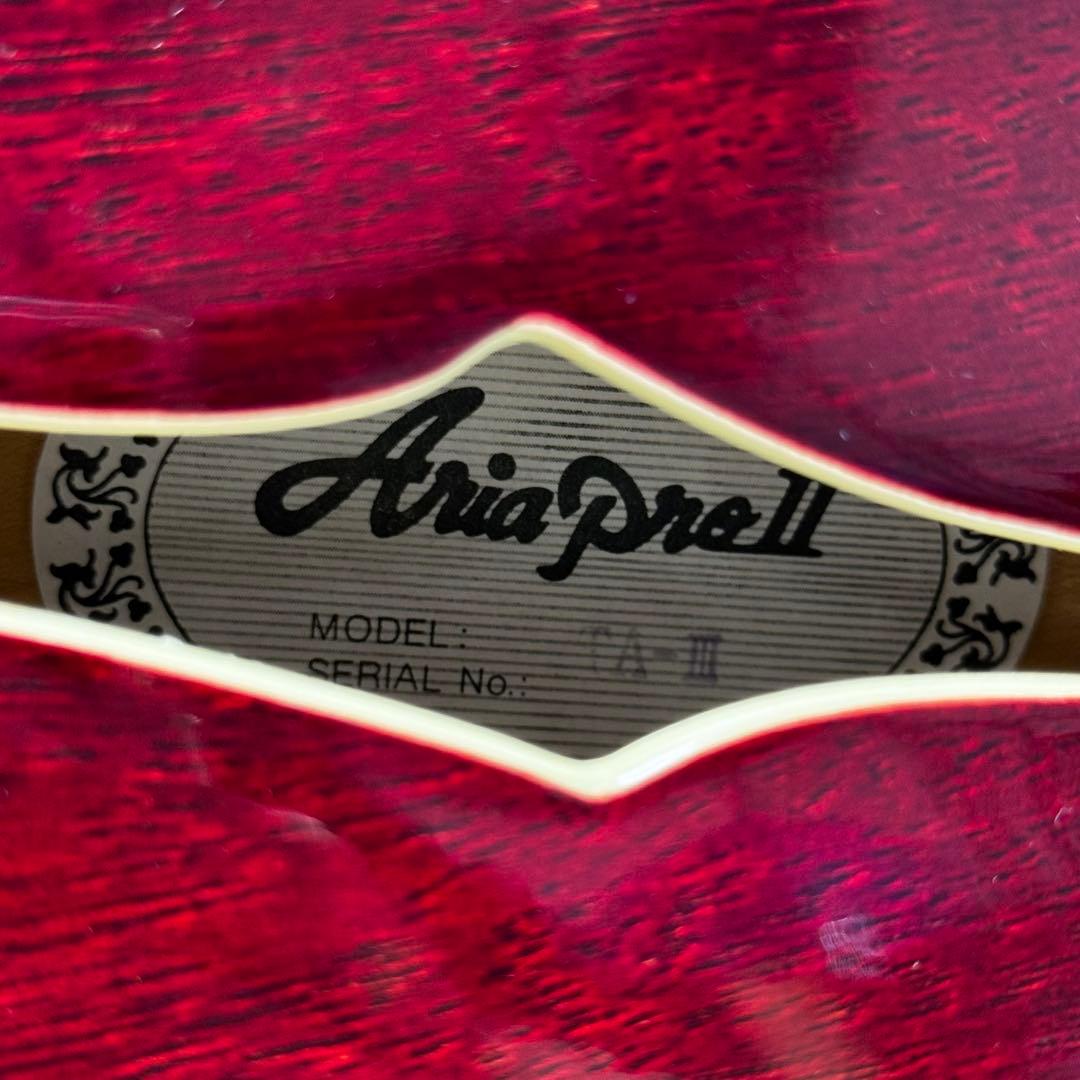 【訳あり】Aria ProⅡ TA-Ⅲ セミアコースティックギター セミアコ