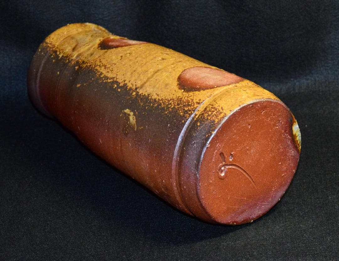 専用【最上位作】人間国宝 藤原啓 　牡丹餅窯変花入　M227