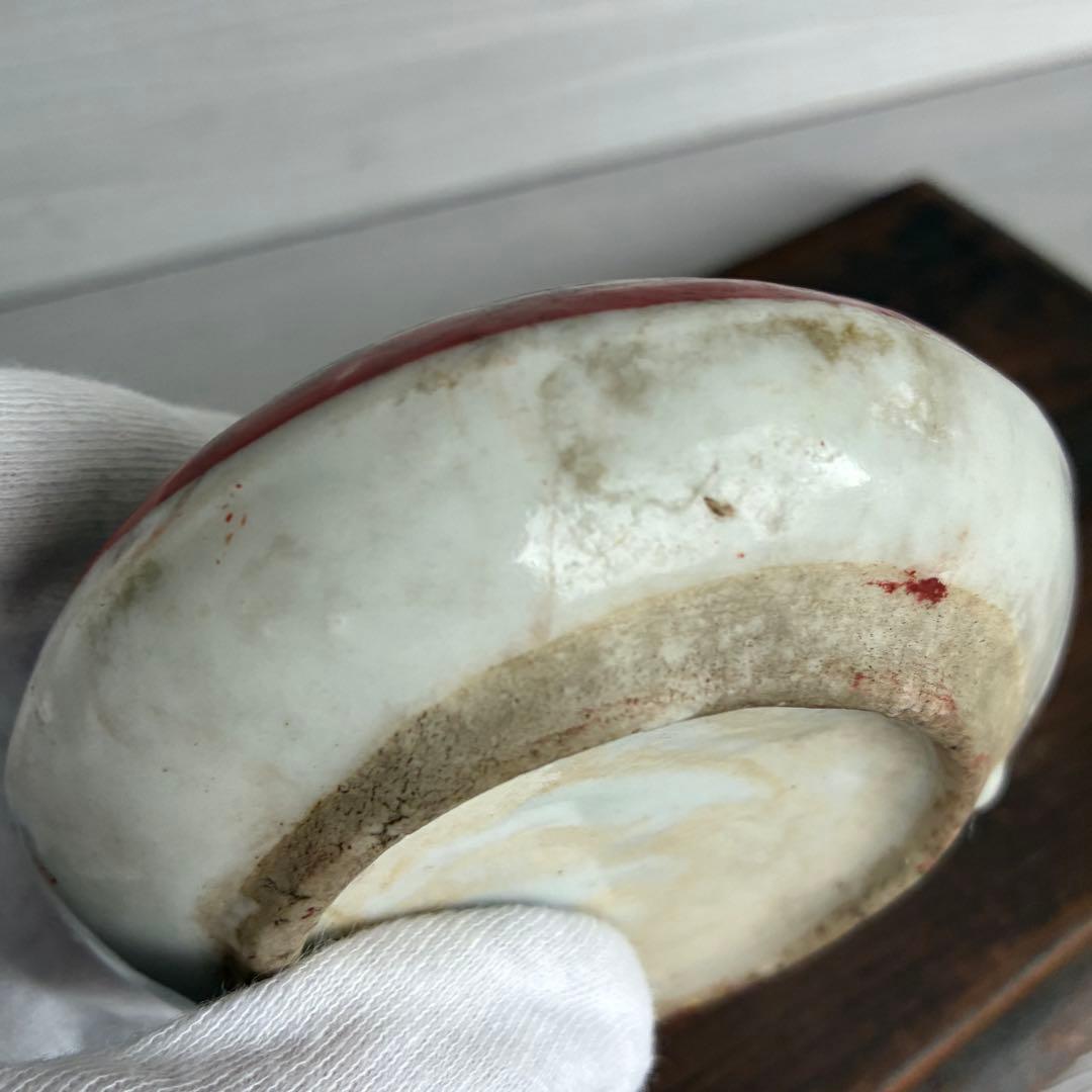 色絵油壺　骨董　時代物　一輪挿し　茶道具　古民具　インテリア　置物　花瓶