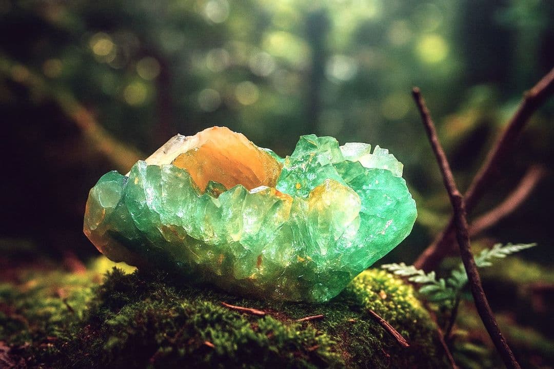 アポフィライト スティルバイト️ 鉱物 標本 原石 母岩付きミネラル インド産