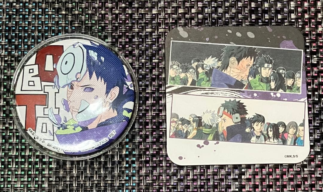 うちはオビト　２点セット　SEGA缶バッジ　ジャンプ展コースター