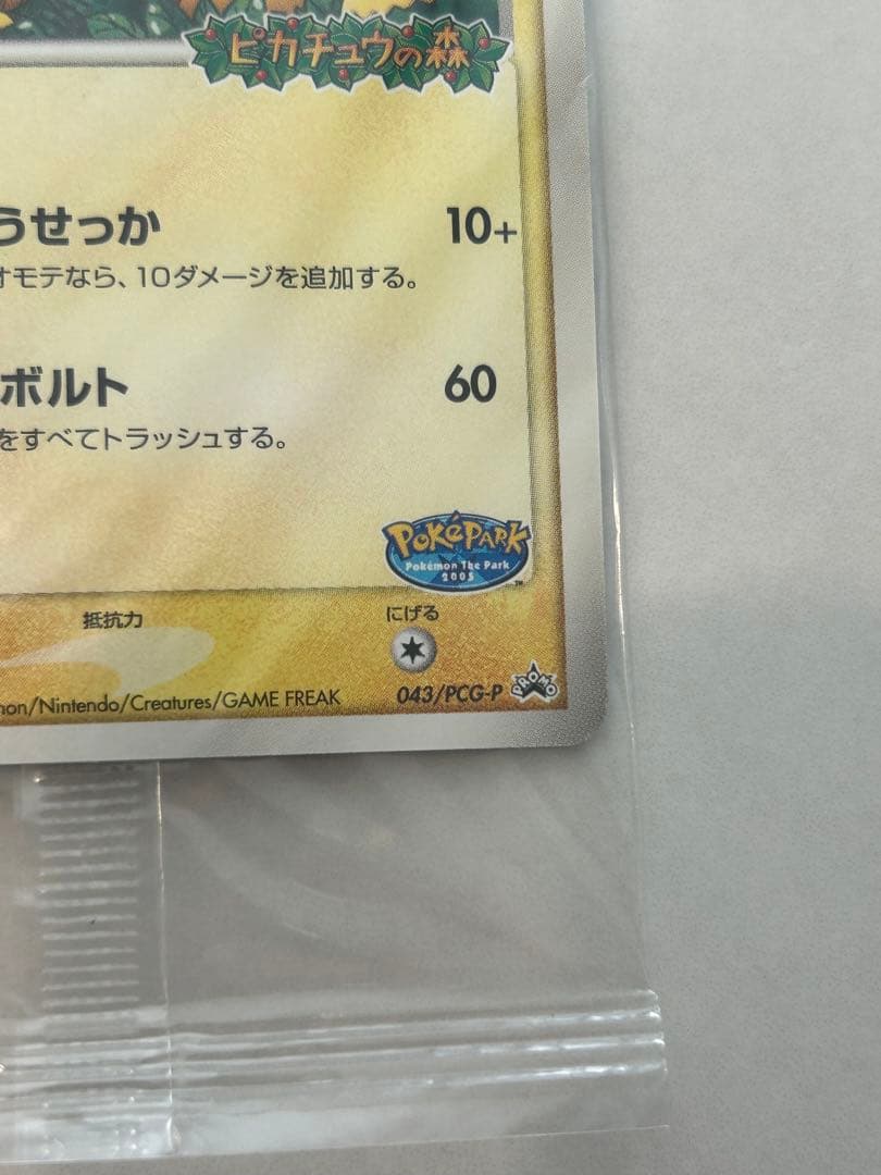 未開封ポケパークのピカチュウ PCG-Pプロモカード 043/PCG-P
