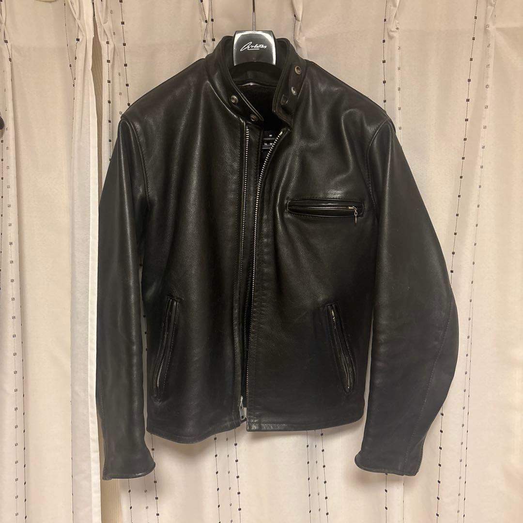 Schott ブラック シングルライダースジャケット アメリカ製