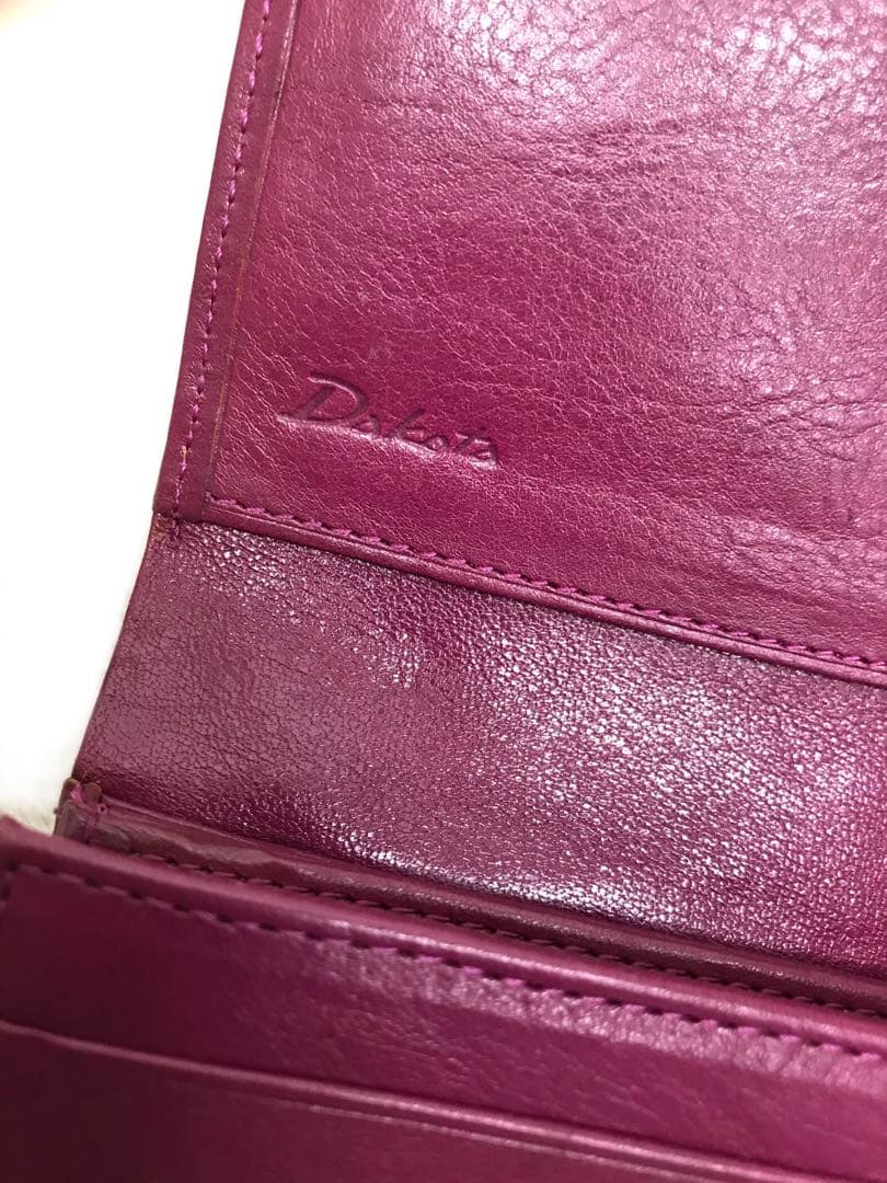 未使用ダコタDakota二つ折り財布レディースリードクラシックチェリーピンクレア