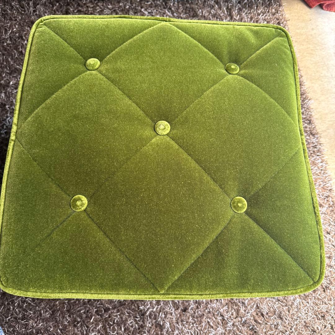 カリモク60 モケットグリーン オットマン