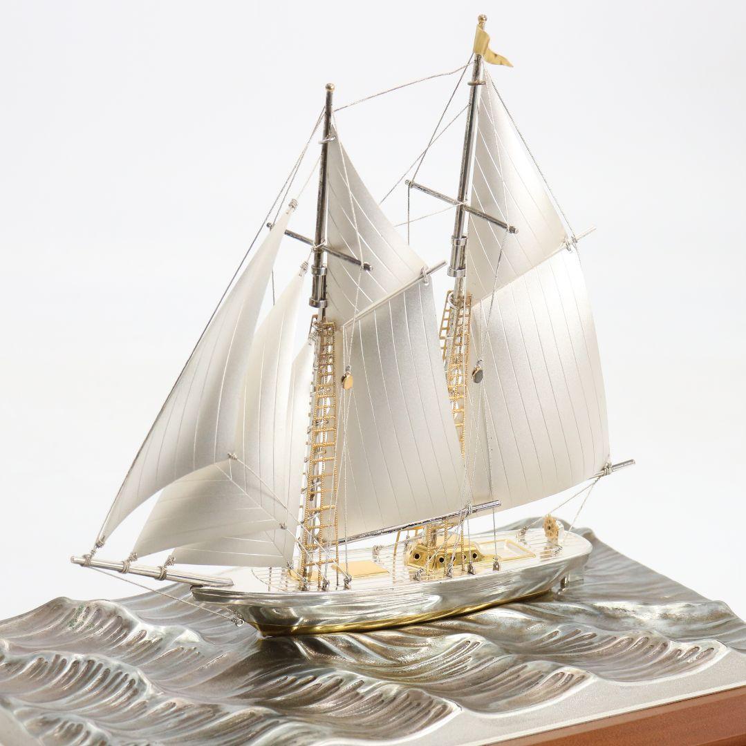 武比古製 銀製帆船置物 SILVER985刻印 約200g　GR955　GK1