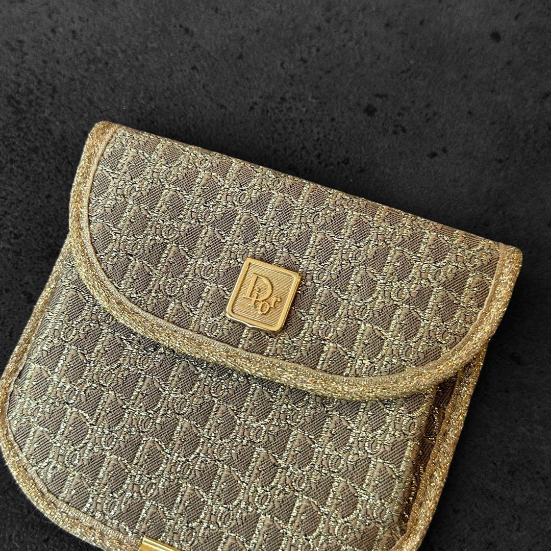 希少✨Christian Dior Trotter Gold Coin Case