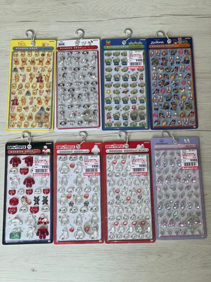 正規品！　ディズニーボンボンドロップミニ　全8種類　8枚セット