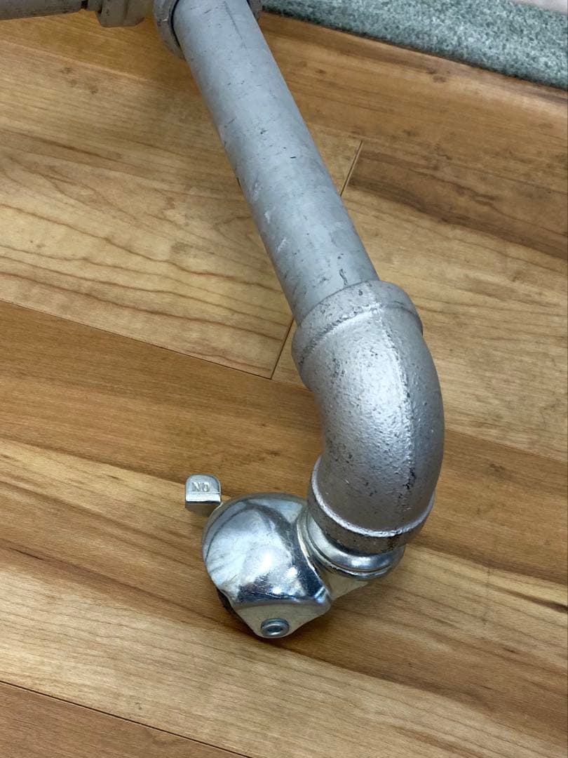 インダストリアル シャビー 鉄製 配管 パイプラック 無骨　キャスター付き