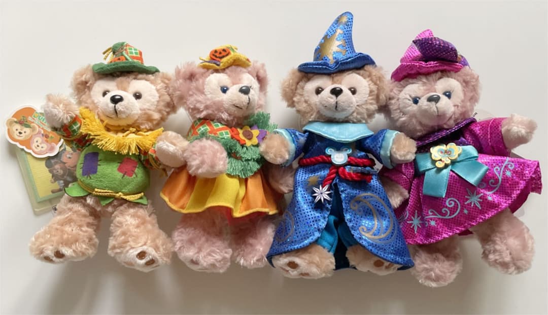 ぬいぐるみバッジ　ダッフィー シェリーメイ 2014 ハロウィン 10周年