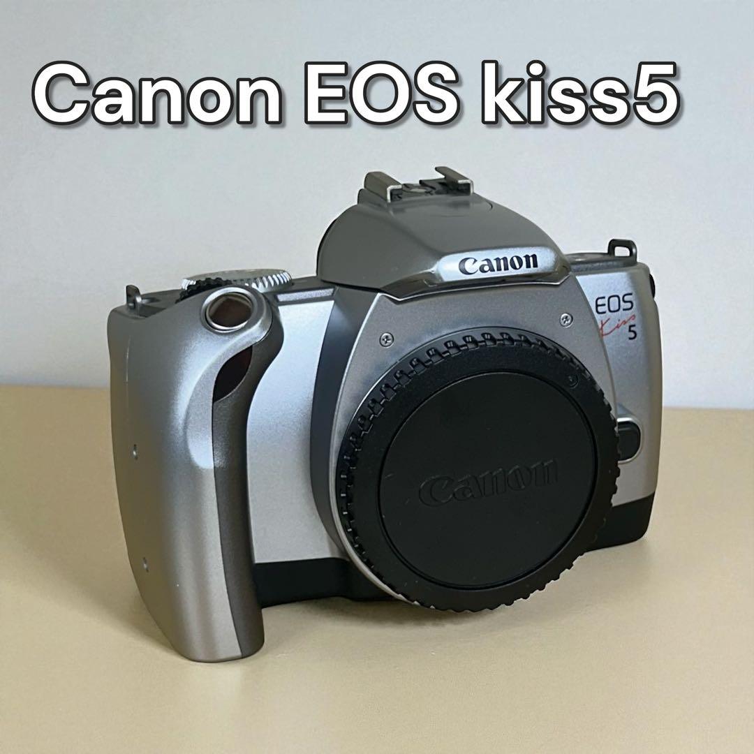 【廃盤品】Canon EOS Kiss 5 フィルムカメラ　　ストラップ取説付き