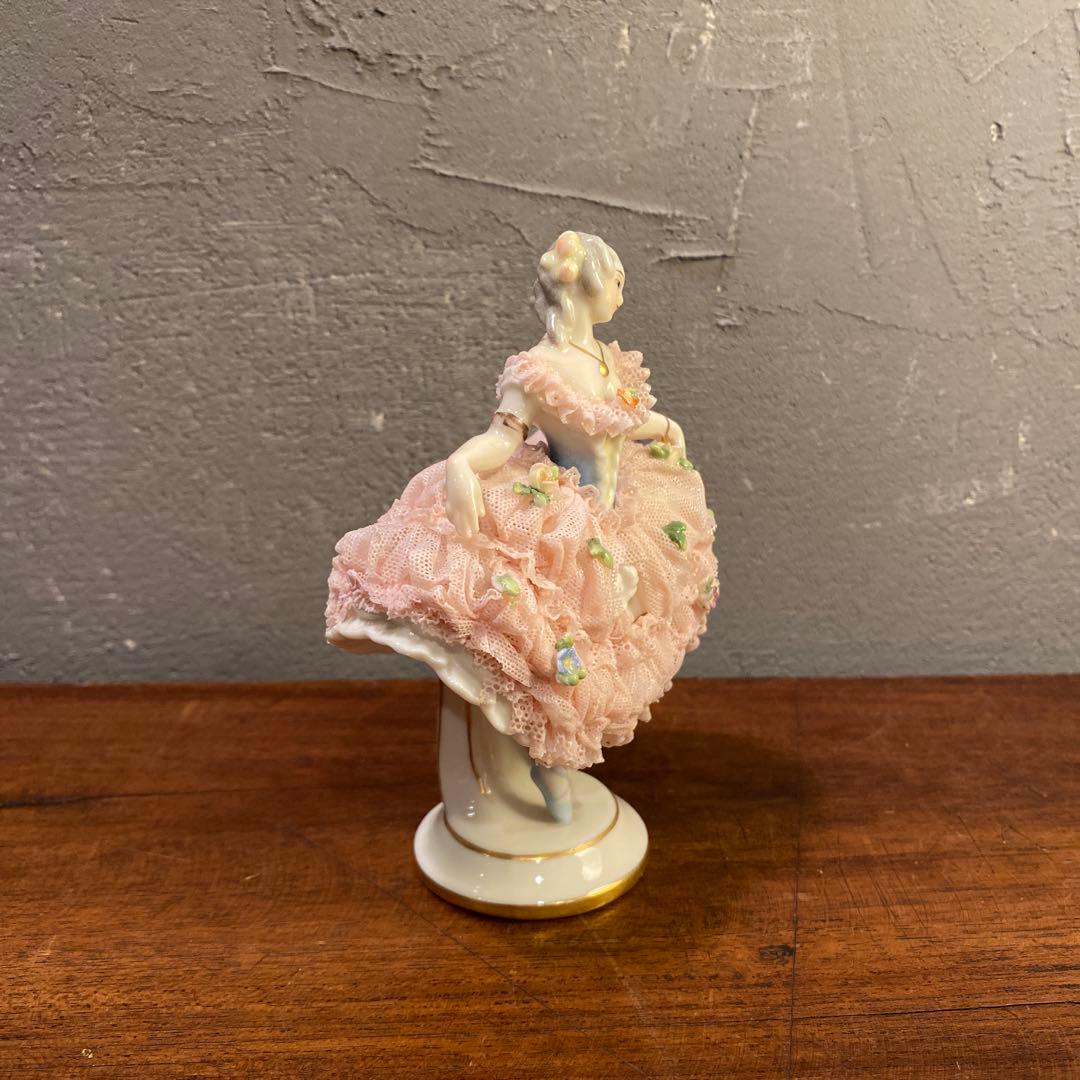 アンティーク ドイツ バレリーナ 陶器フィギュリン 置物 コレクション